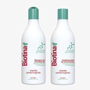 Kit  Biotina Ampolas Azenka Originais - Shampoo + Condicionador 300ml