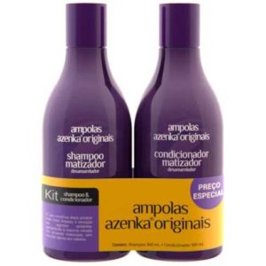 kit shampoo e condicionador Matizador 300ml -  Ampolas Azenka Originais