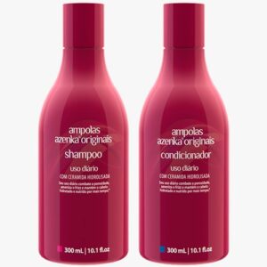 Kit Shampoo, Condicionador +Máscara Azenka Originais 300ml